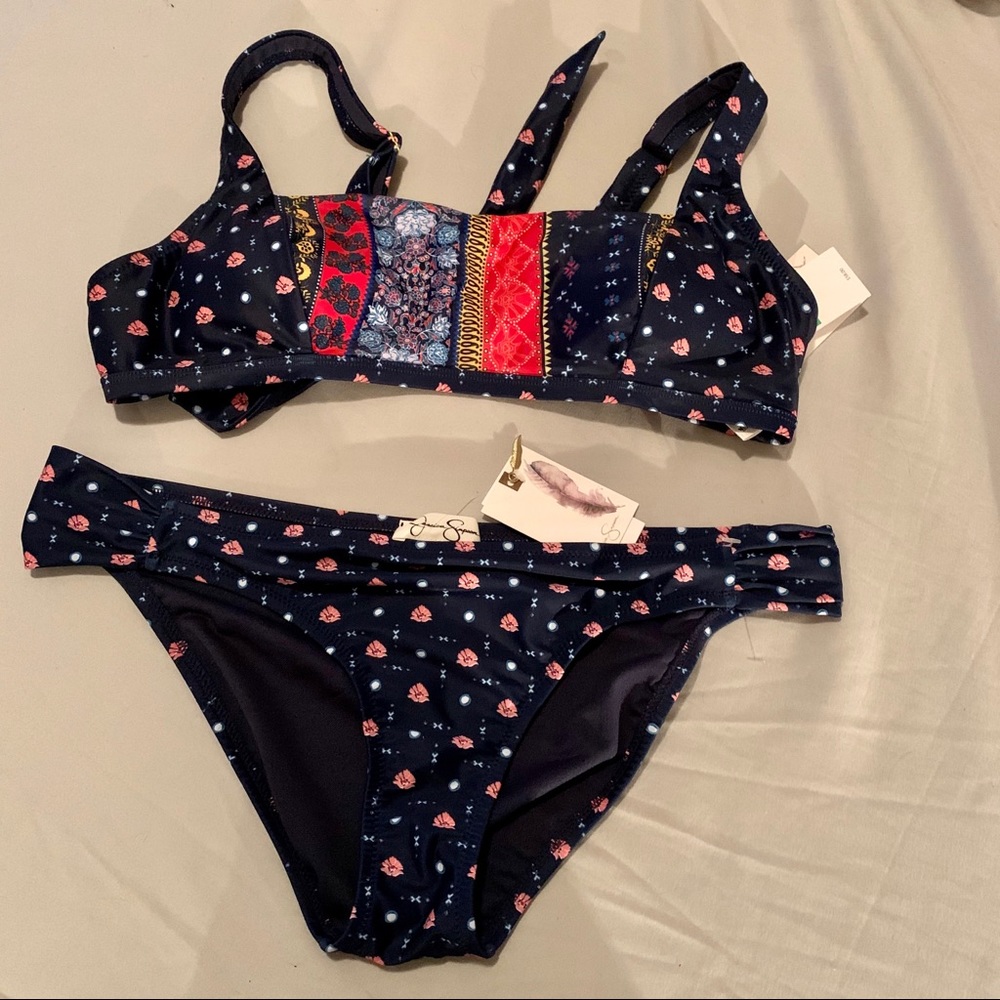 Large Jessica Simpson 2 piece swim suit NWT